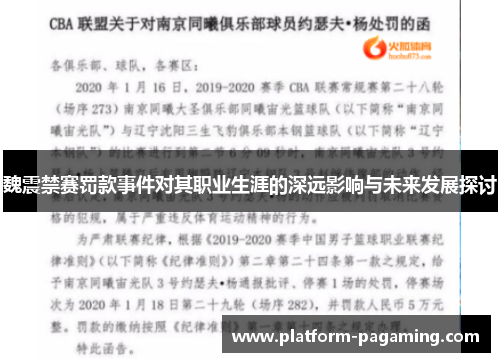 魏震禁赛罚款事件对其职业生涯的深远影响与未来发展探讨